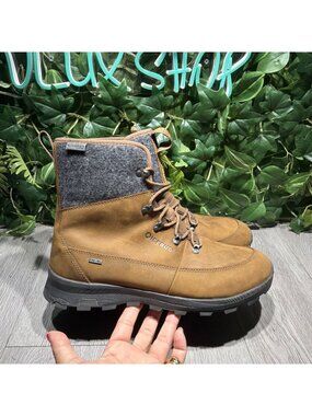 Icebug Adak Wool BUGrip Boot Men’s Size 10 Brown Grey NEW With Tags Outdoors